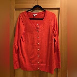 GAP Women's Bright Orange Cardigan Size:L